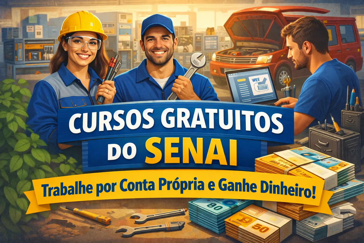Cursos gratuitos do SENAI para trabalhar por conta própria: veja como ...