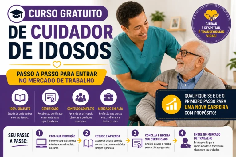 Curso gratuito de cuidador de idosos