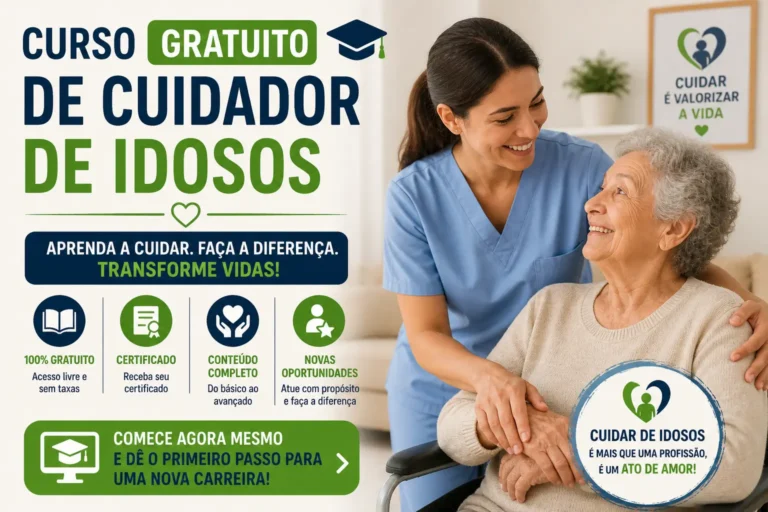 Curso gratuito de cuidador de idosos