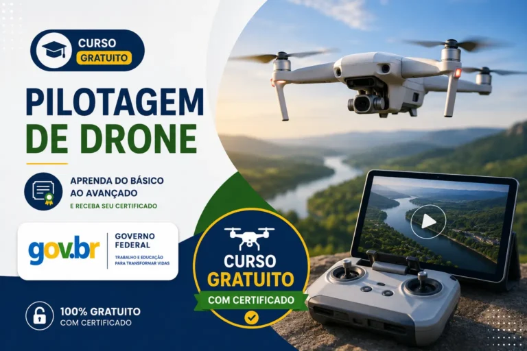 Curso Gratuito de Pilotagem de Drone